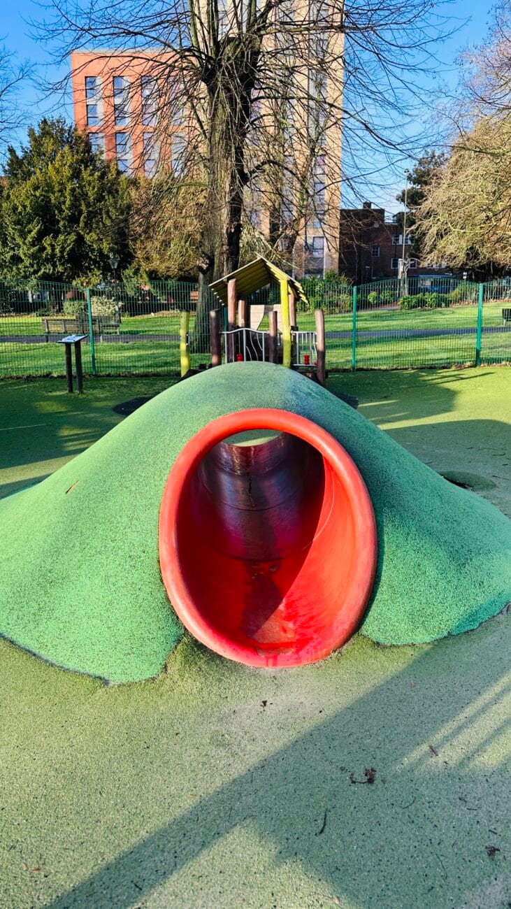 Accessible play equipment at Houndwell Park