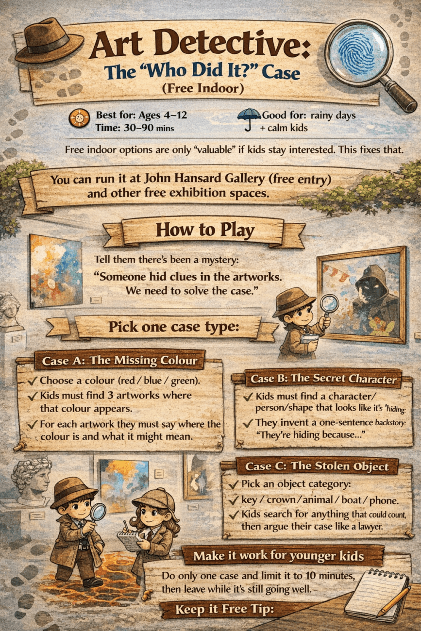 Art Detective free indoor game Southampton