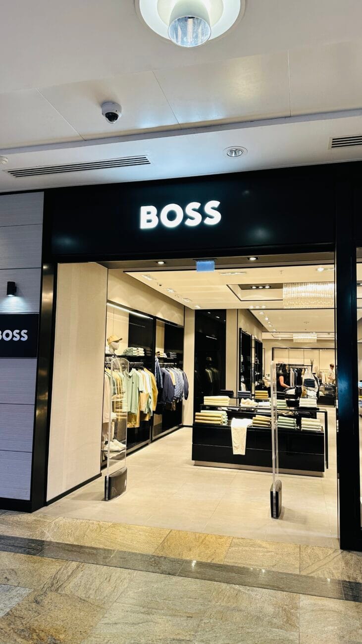 BOSS shopfront at Westquay, Southampton