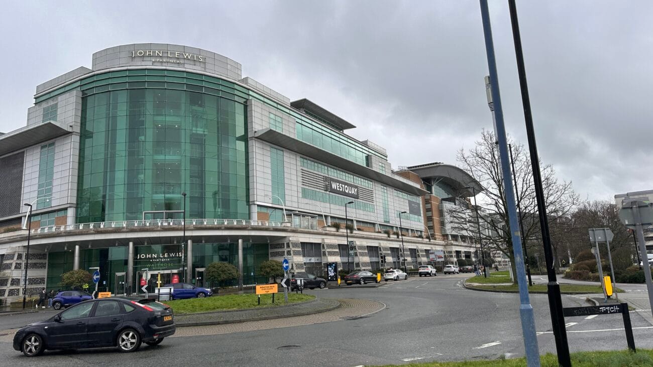 Back of Westquay Shopping Centre exterior