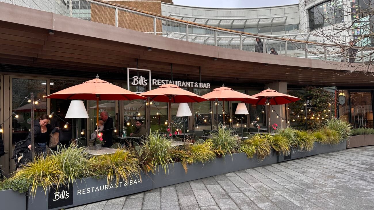 Bill’s Restaurant & Bar frontage at Westquay, Southampton