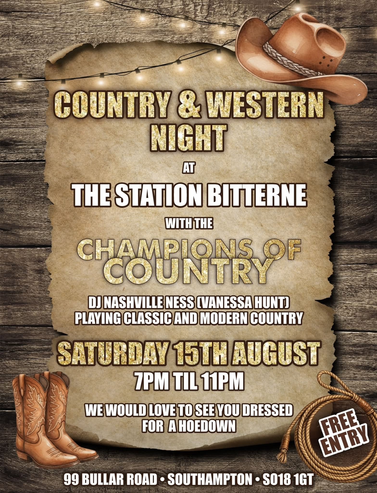 Country & Western Night at The Station Bitterne