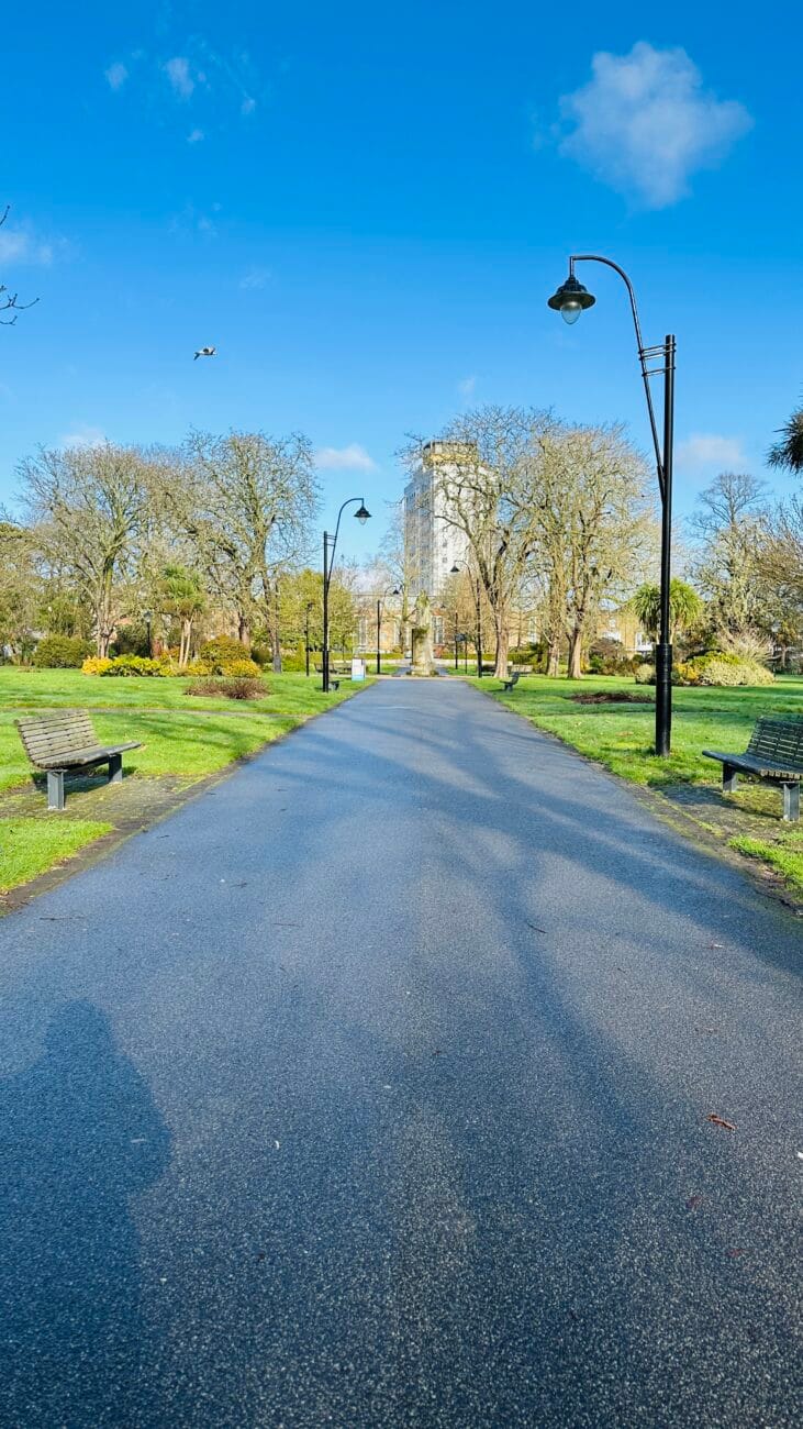 East Park quiet corner with benches