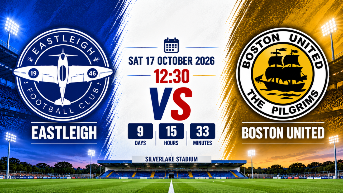 Eastleigh FC vs Boston United National League 2026