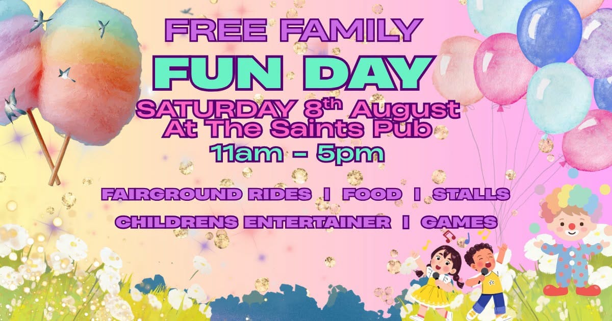 Free Family Fun Day 2026 at The Saints Pub