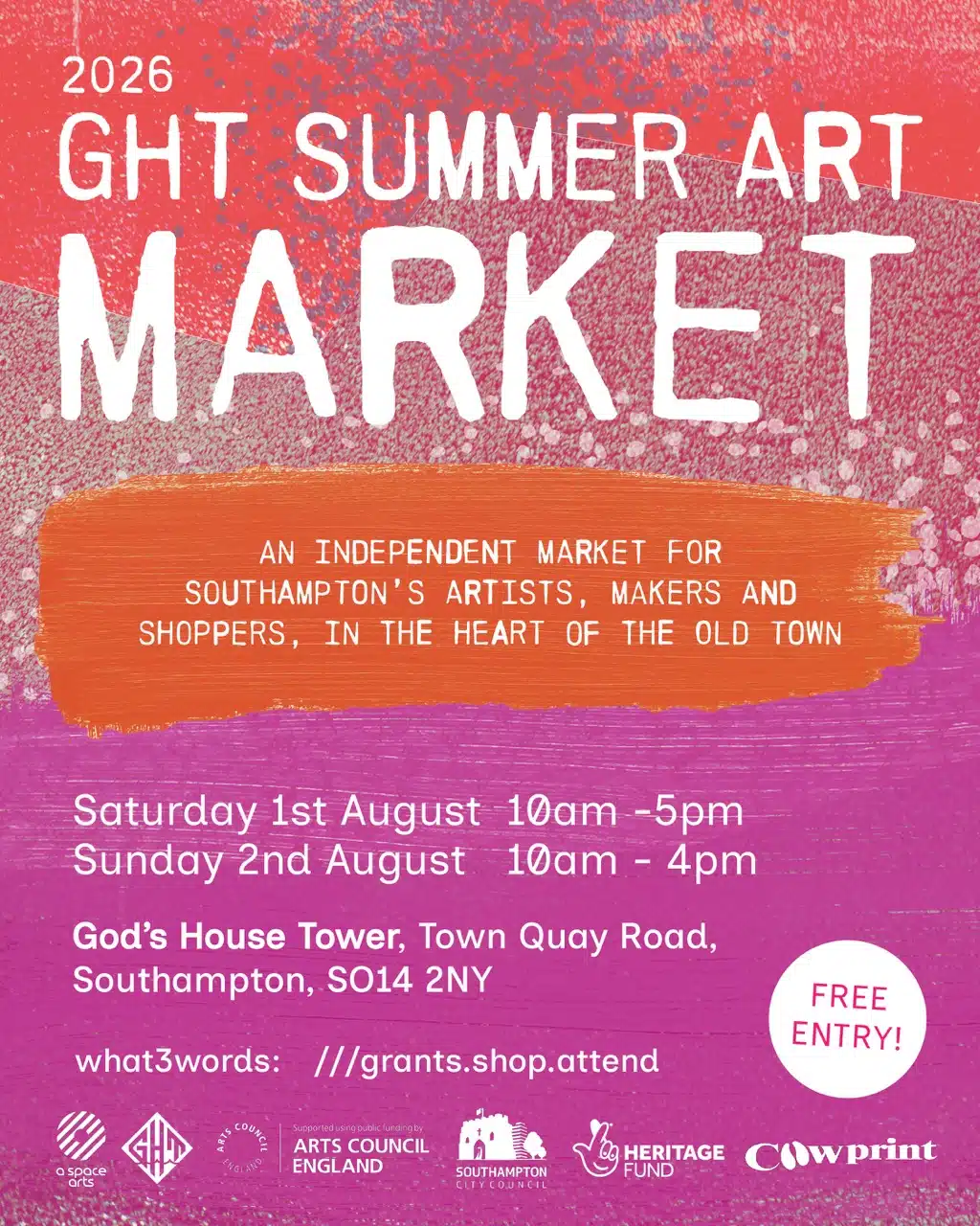 GHT Summer Art Market 2026 Gods House Tower Southampton