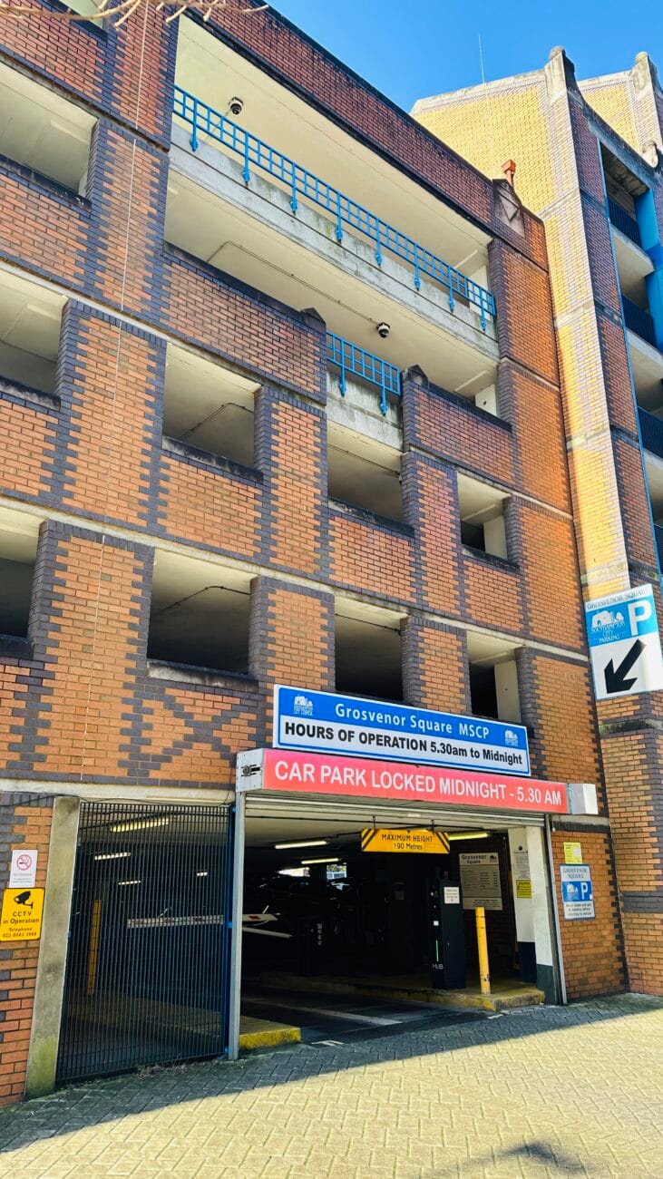 Grosvenor Square Multi-Storey Car Park Entrance