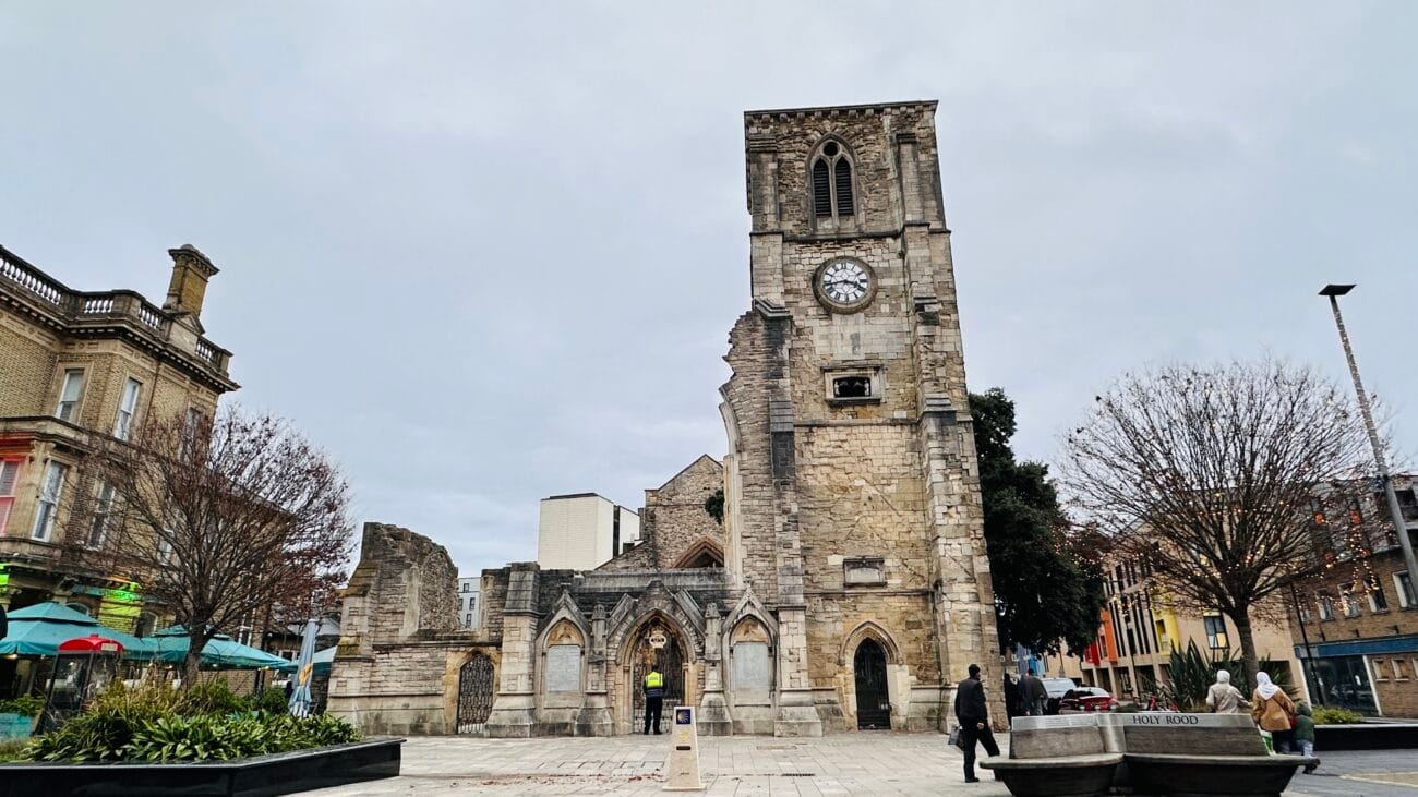 Historic Holyrood Church site in Southampton