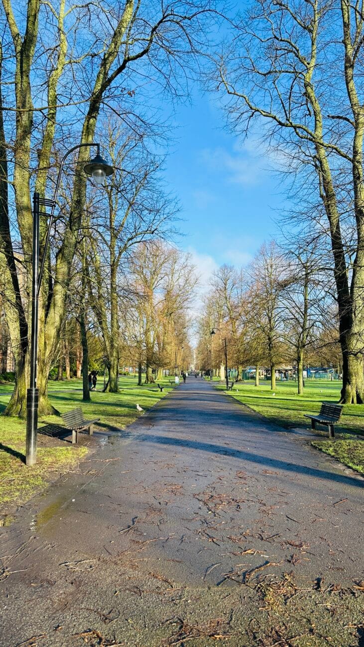 Hoglands Park footpaths and benches, Southampton