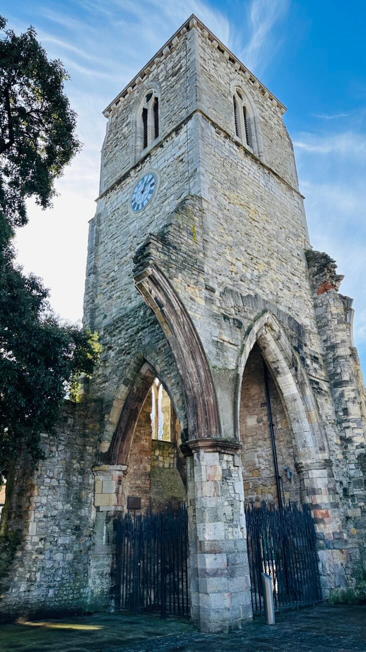 Holyrood Church landmark in Southampton Old Town