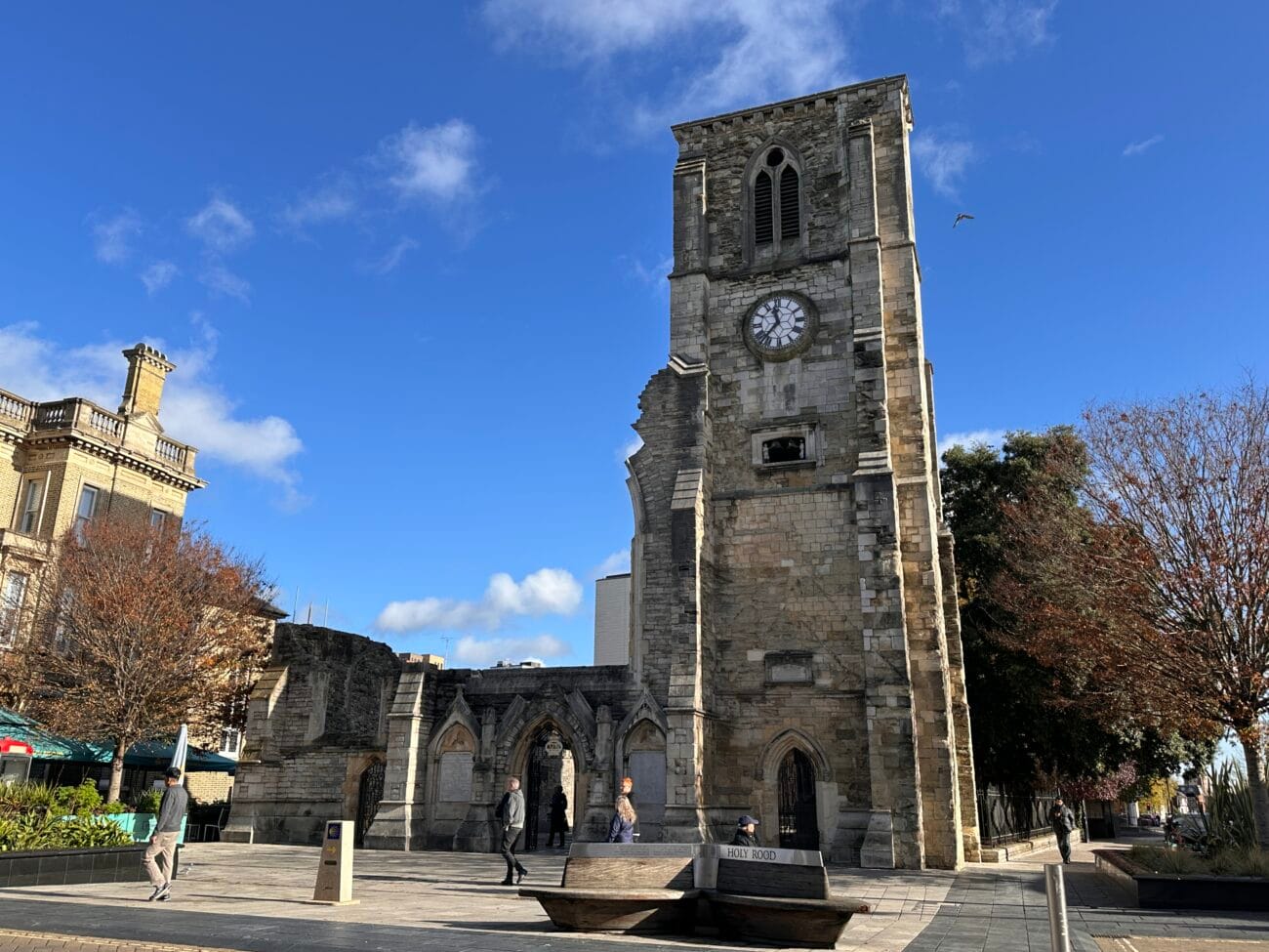 Holyrood Church ruins in Southampton