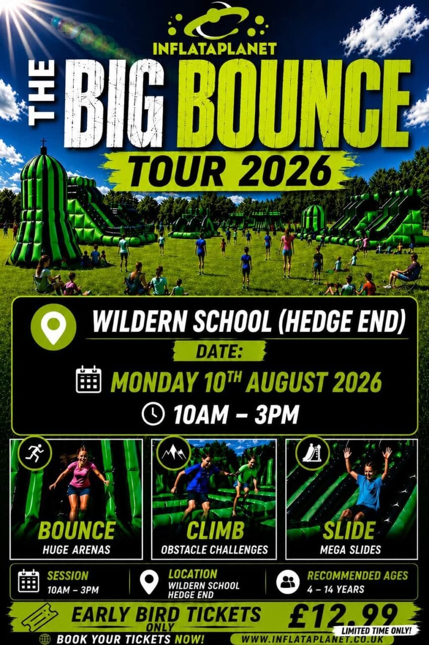 Inflataplanet Big Bounce Tour 2026 at Wildern School Hedge End