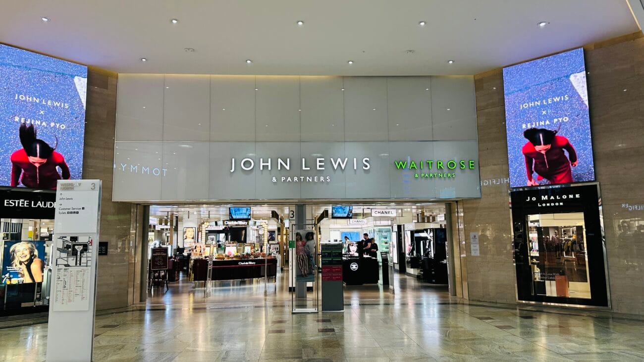 John Lewis shopfront at Westquay, Southampton