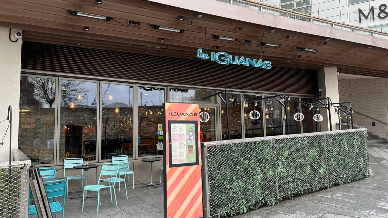 Las Iguanas restaurant frontage at Westquay, Southampton