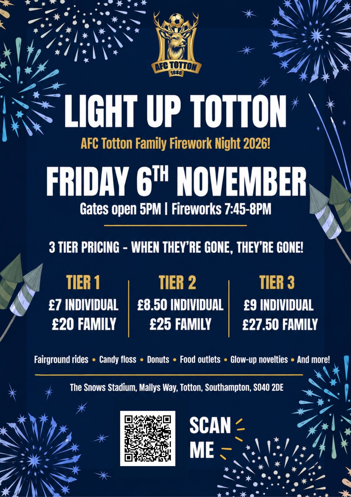 Light Up Totton - AFC Totton Family Firework Night 2026