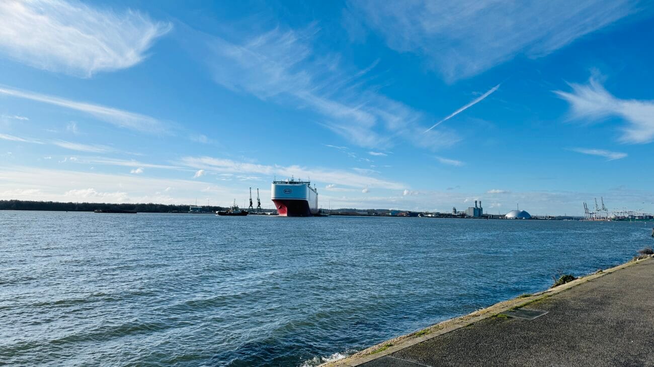 Mayflower Park on a windy day by the sea