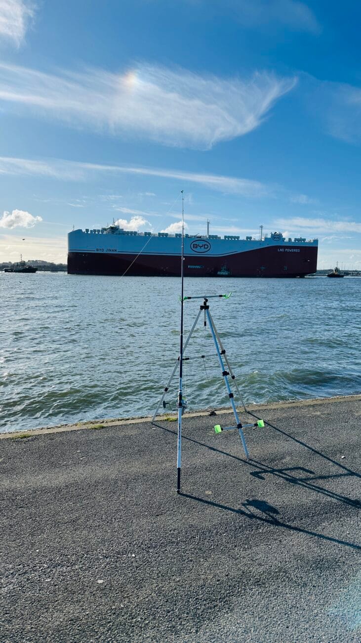 Mayflower Park pathways with harbour backdrop