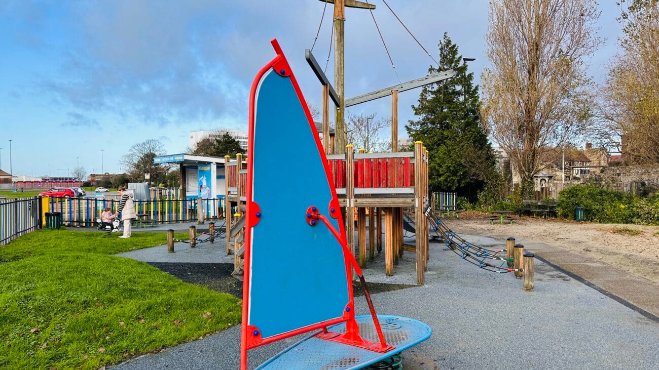 Mayflower Park playground with safety surfacing