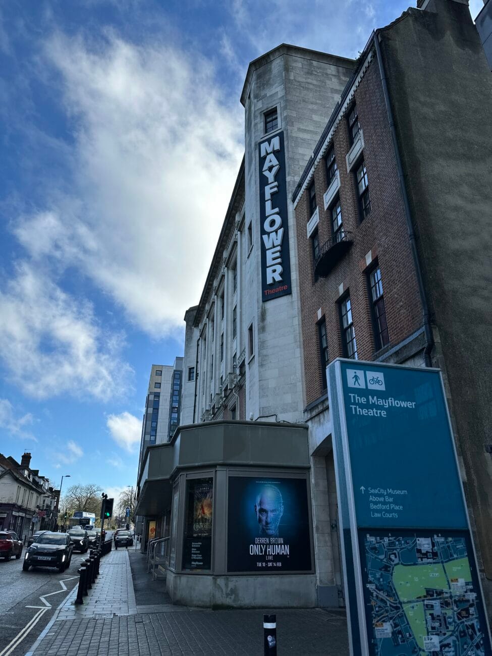 Mayflower Theatre facade and surrounding