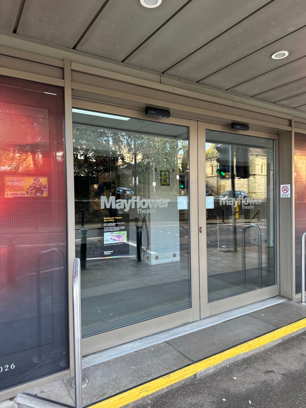 Mayflower Theatre main doors and marquee, Southampton