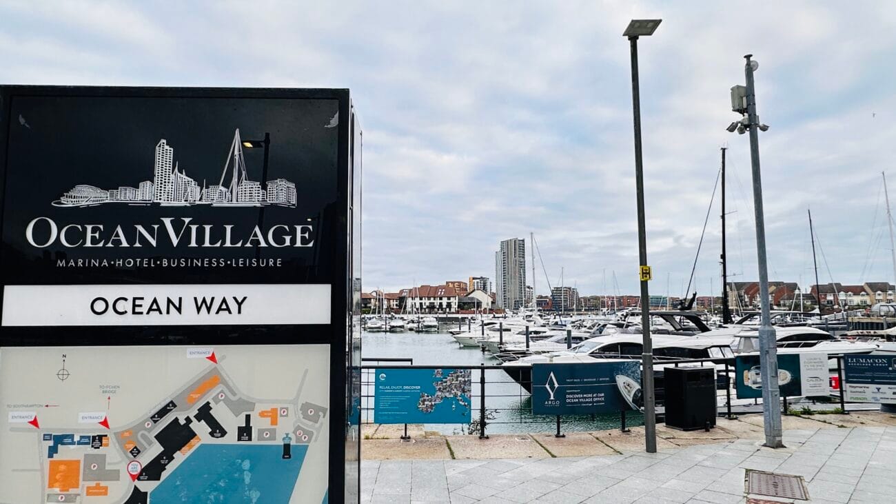 Ocean Way Sign in Ocean Village, Southampton
