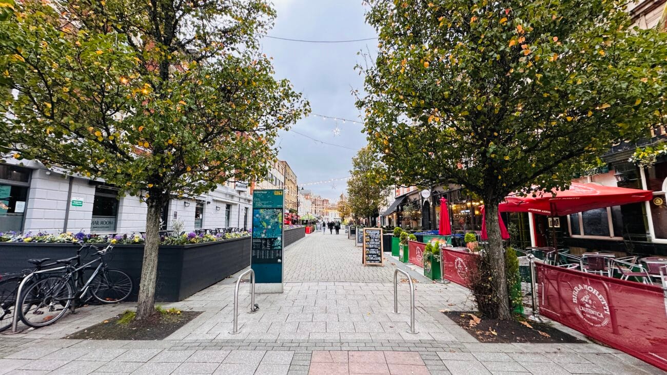 Oxford Street quiet morning with closed shopfronts