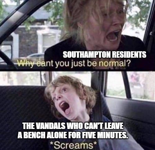 Paddington Bear Bench Vandalised in Southampton City Centre