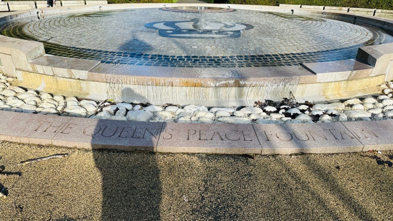Peace Fountain basin and rippling water, Southampton