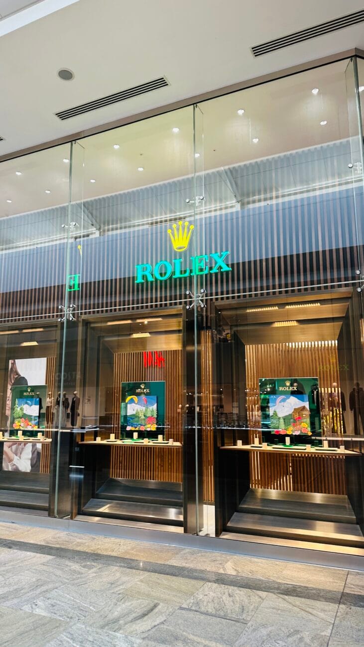 Rolex shopfront at Westquay, Southampton