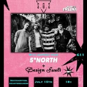 SOS + 5 Degrees North + Design Fault Live at Heartbreakers