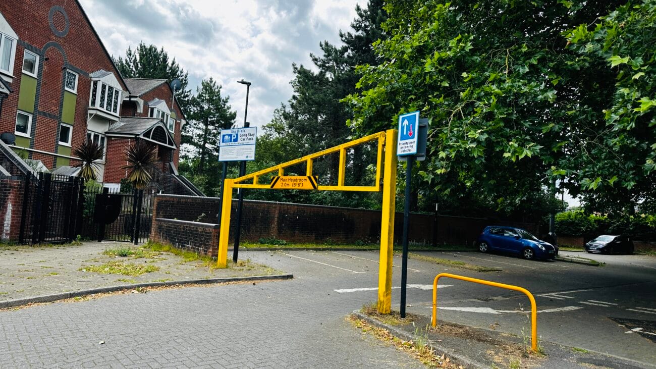Six Dials Car Park Entrance