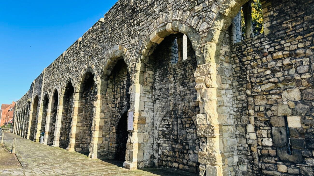 Southampton Town Walls along a quiet lane