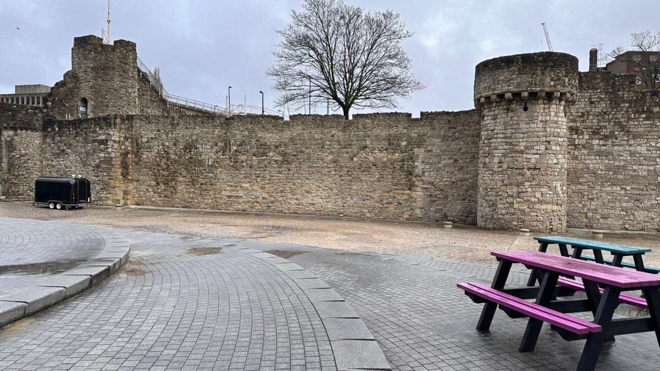 Southampton Town Walls beside Westquay