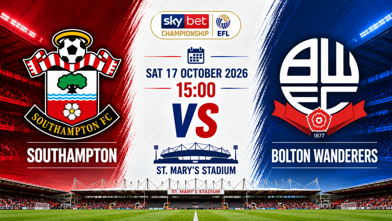 Southampton vs Bolton Wanderers – Sky Bet Championship 202627