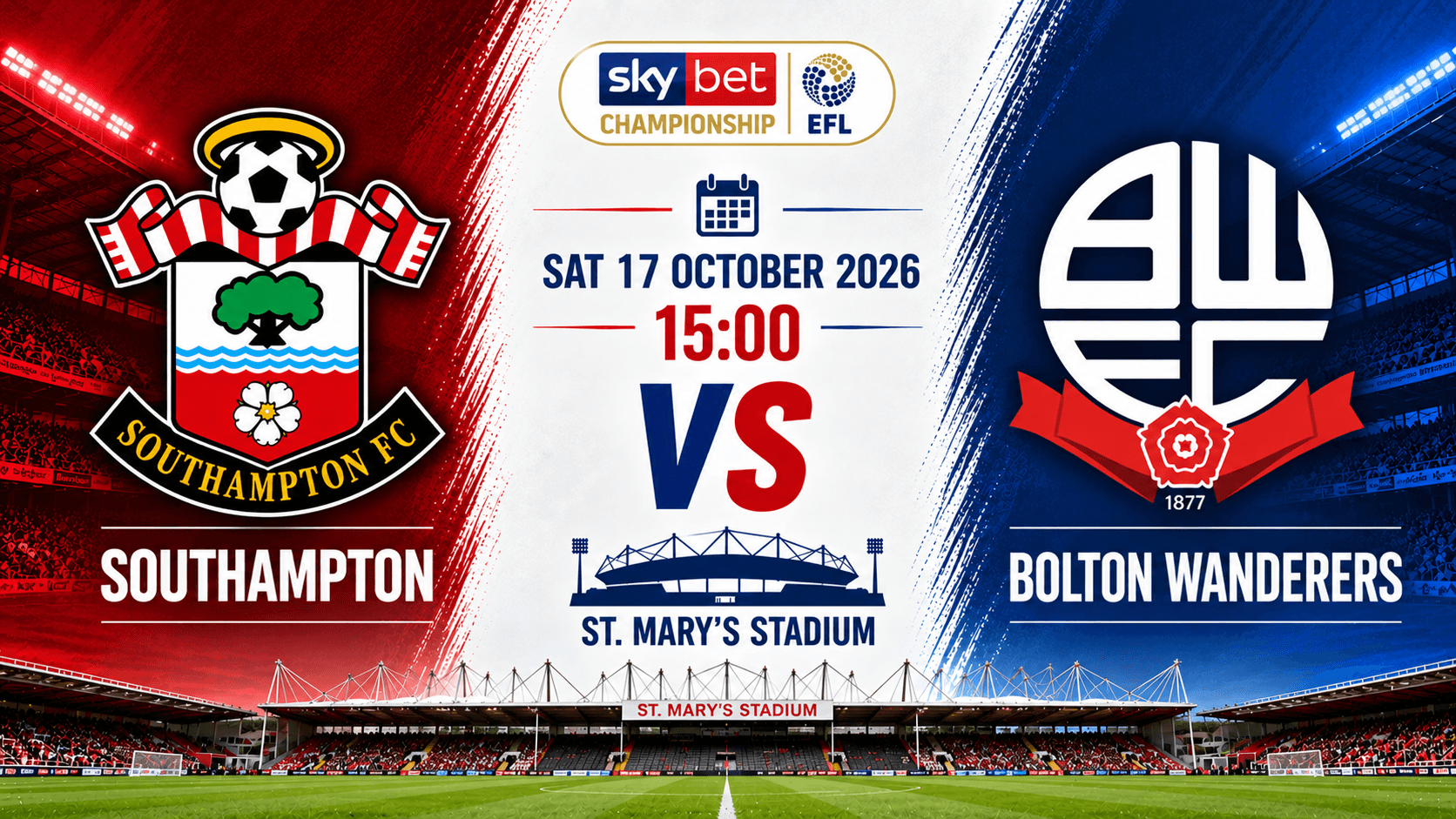 Southampton vs Bolton Wanderers – Sky Bet Championship 202627