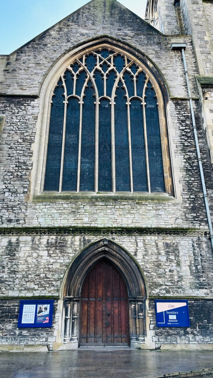 St Mary’s Church exterior along the pavement