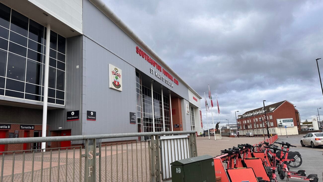St Mary’s Stadium exterior view from the street