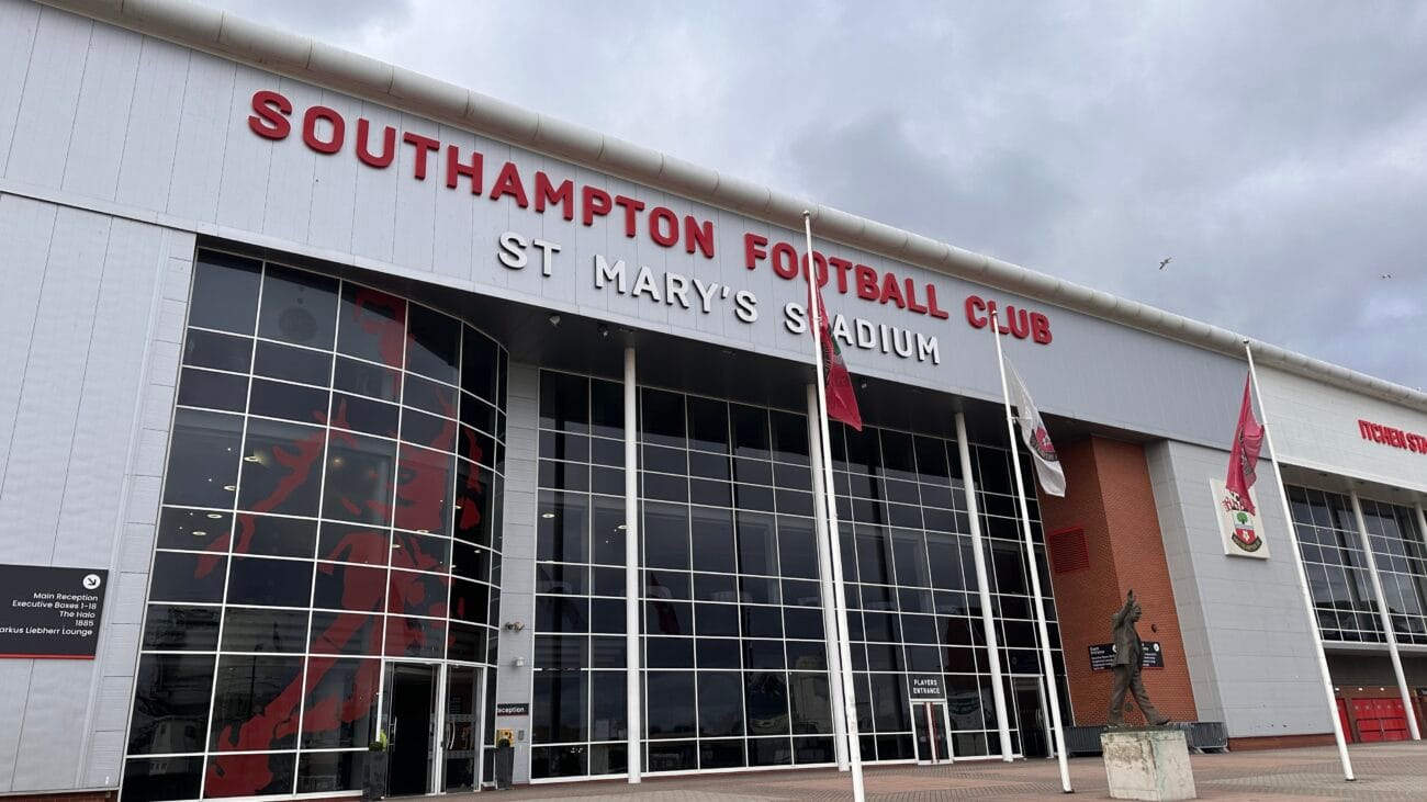 St Mary’s Stadium exterior wide-angle street view