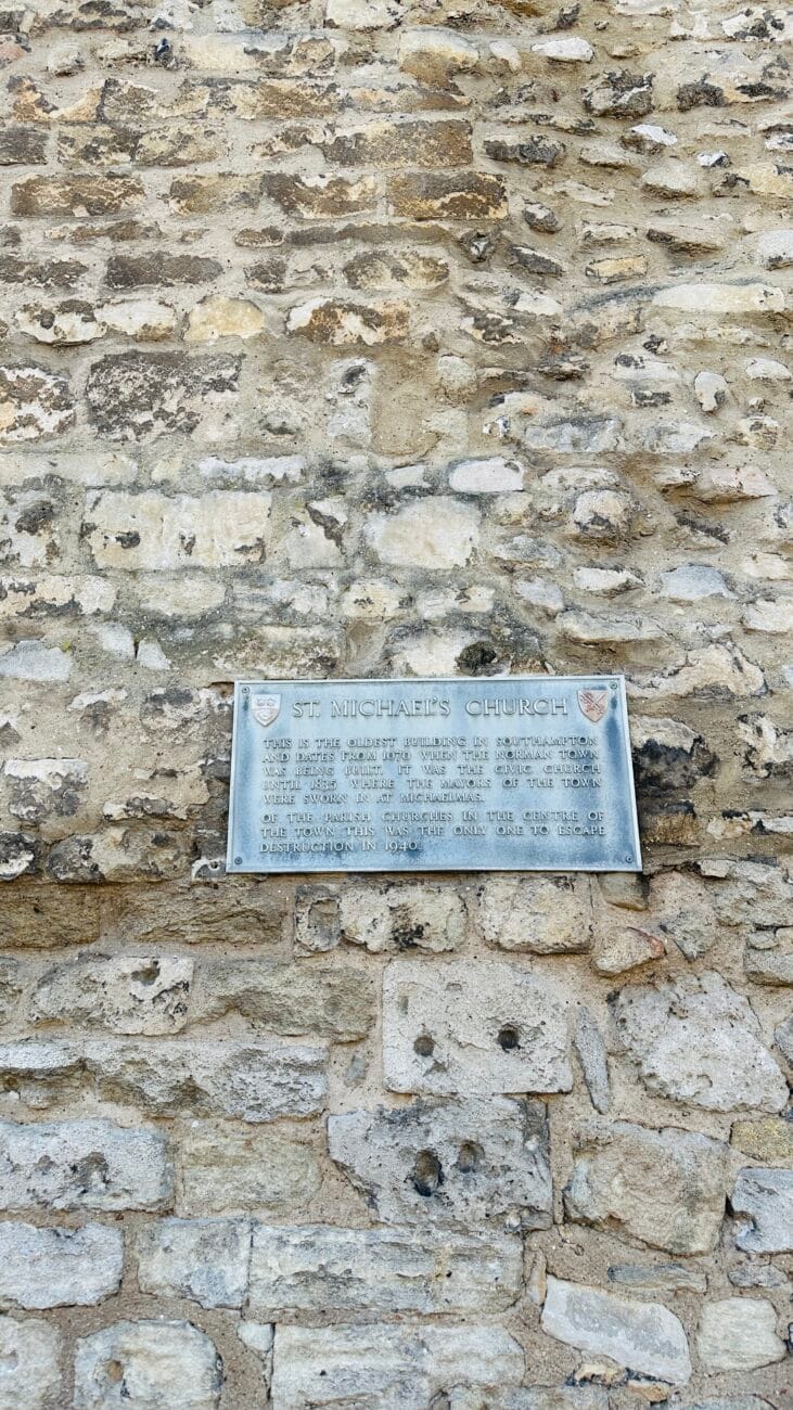 St Michael’s Church sign and noticeboard, Southampton