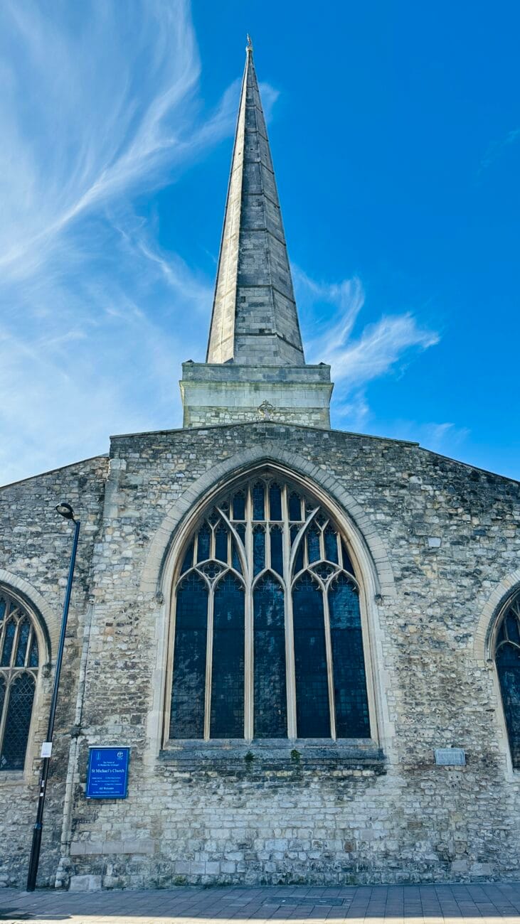St Michael’s Church tower against the sky