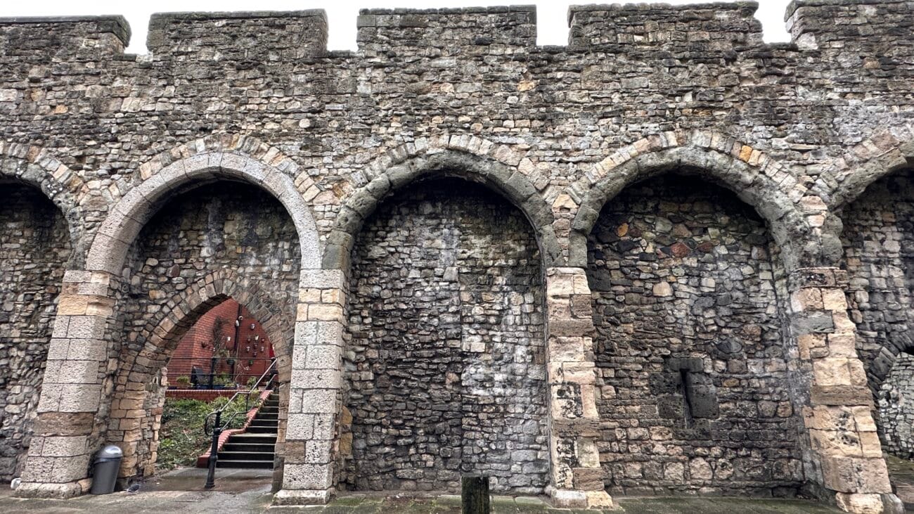 Stone towers on Southampton Town Walls