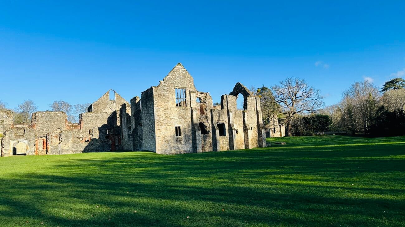 Sunlight through empty abbey church windows