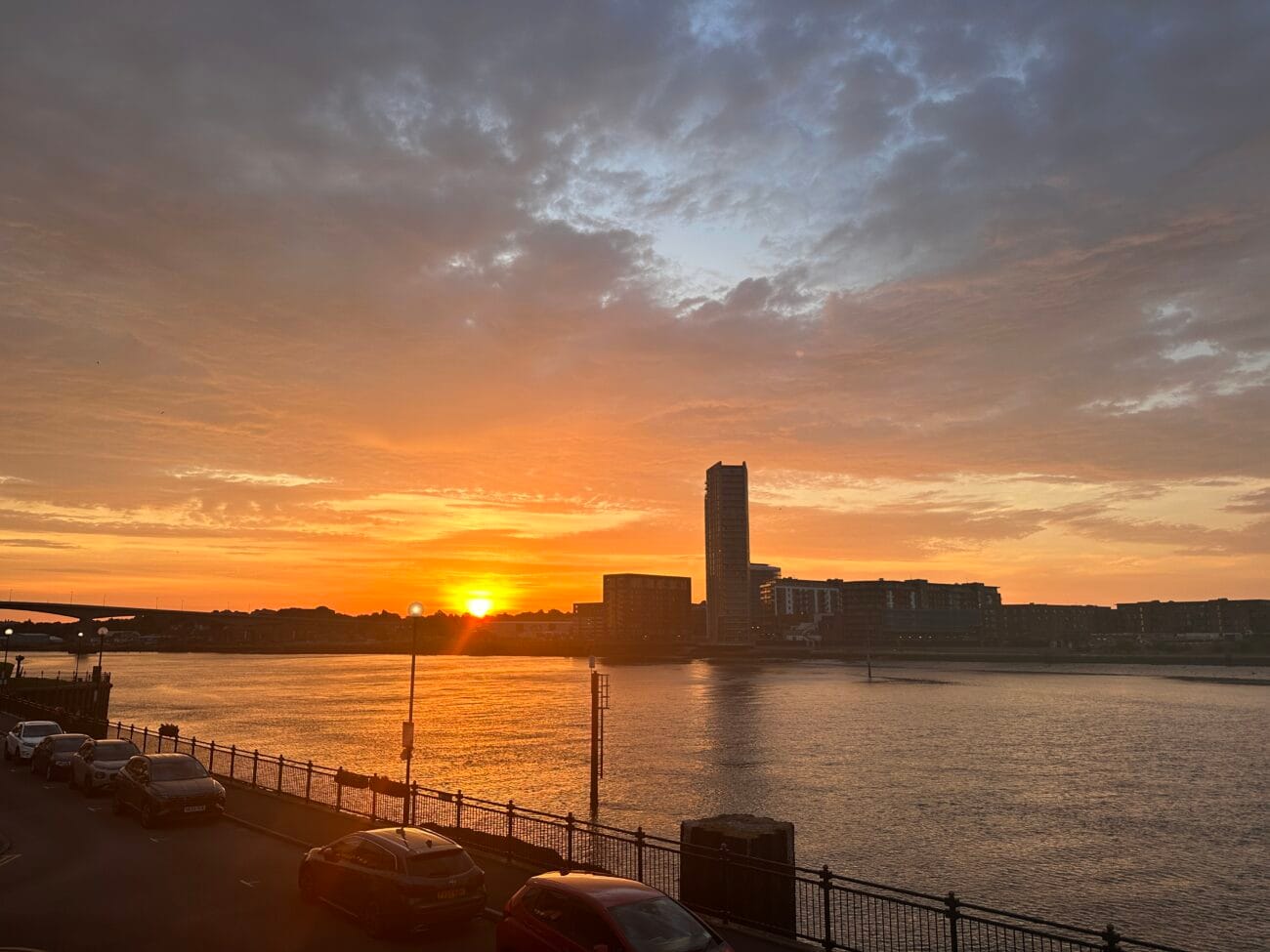 Sunrise in Ocean Village Southampton