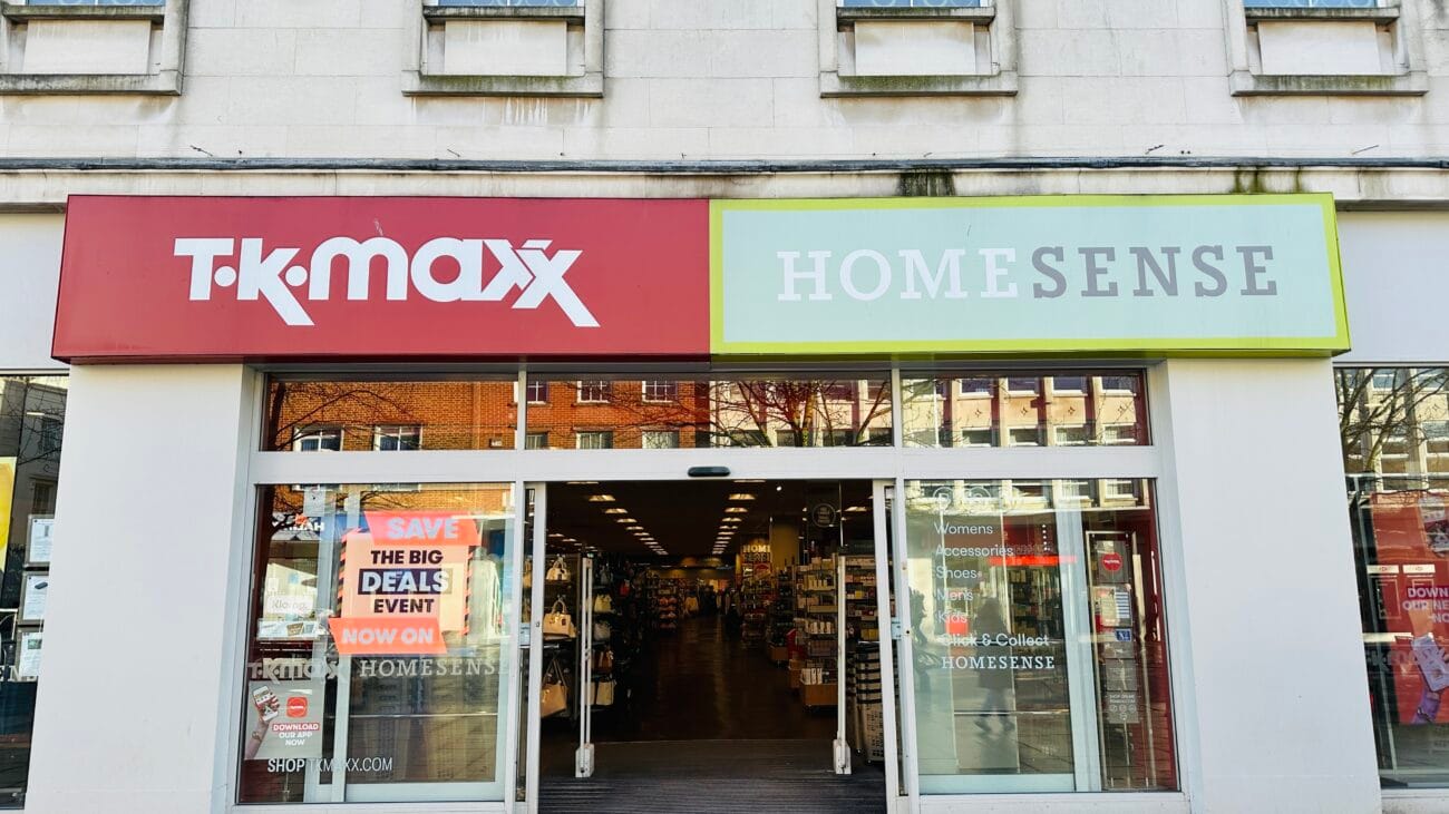 TK Maxx store entrance in Southampton city centre