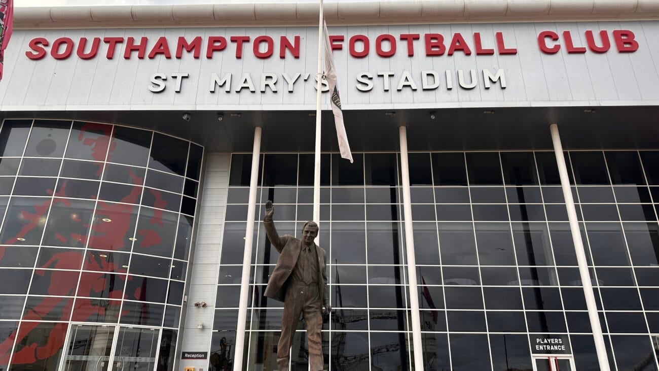 Ted Bates statue outside St Mary’s Stadium, Southampton