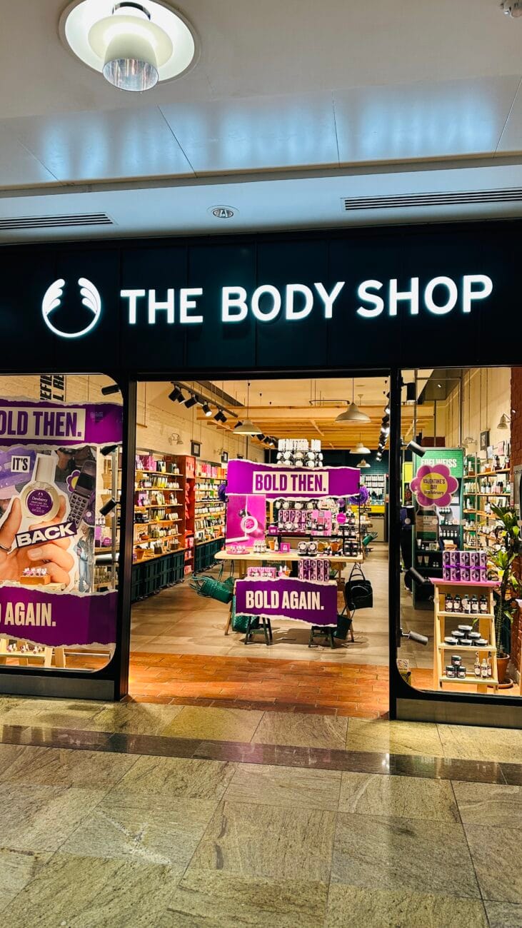 The Body Shop shopfront at Westquay, Southampton