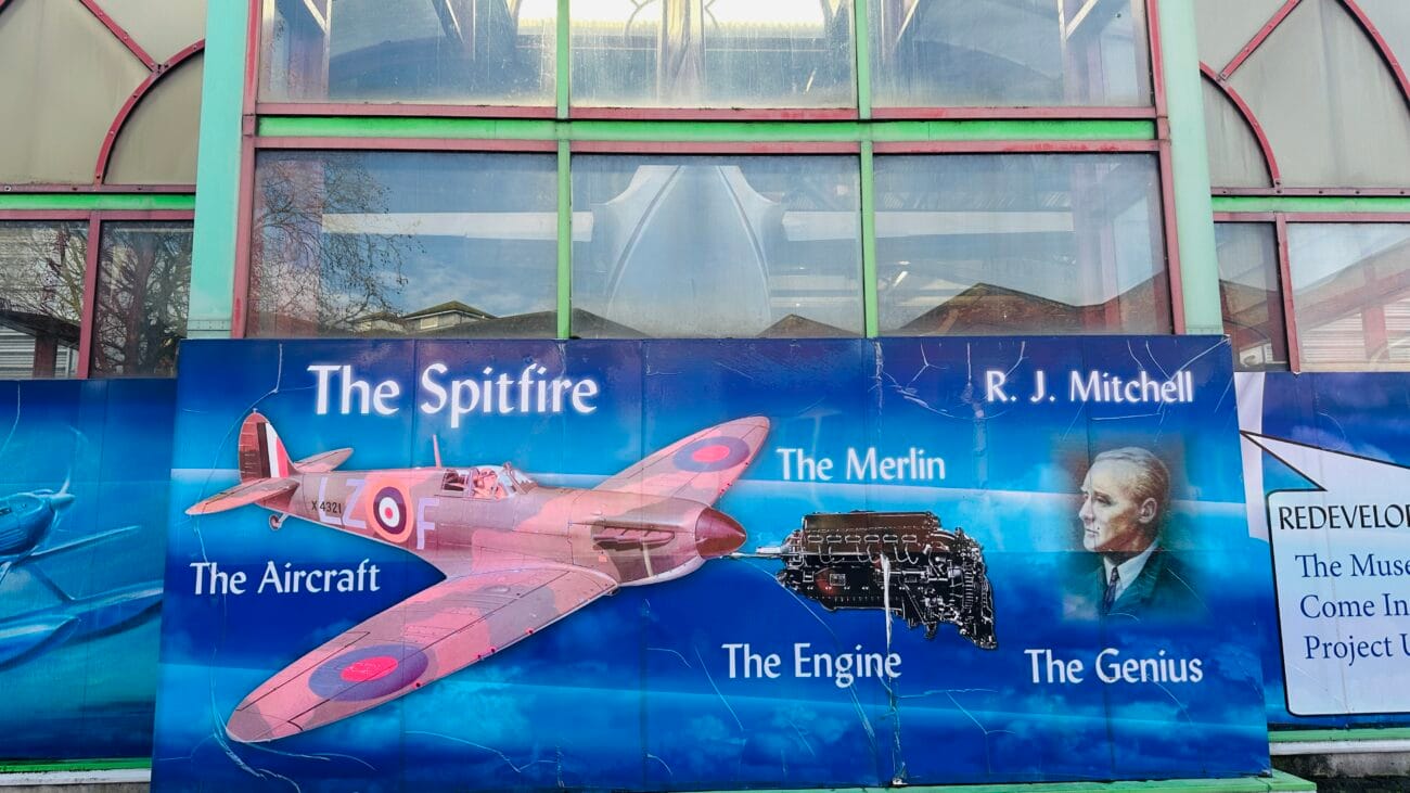 The Spitfire Description at the Back of Solent Sky Musuem
