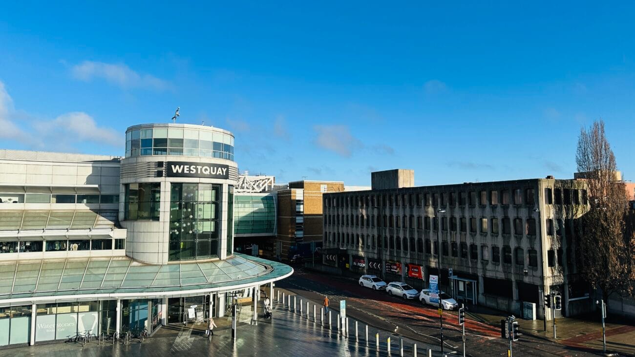 Westquay exterior frontage along the street
