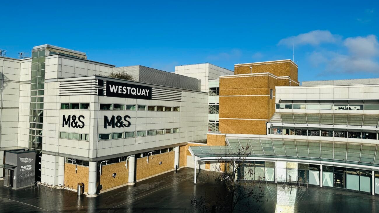 Westquay exterior view toward the leisure district