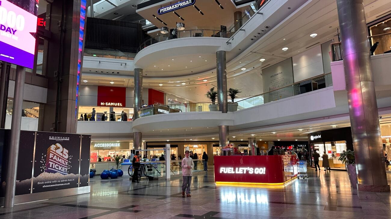 Westquay interior corridor with shoppers